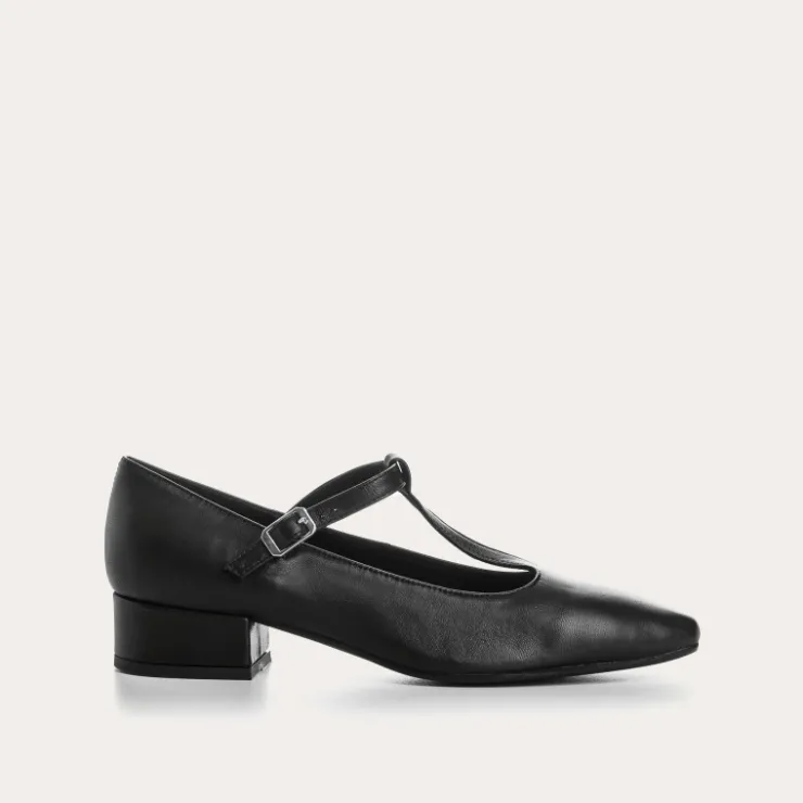 Ballerines & Babies | Toute La Collection | Reqins BALLERINES A TALONS FILOMENE CUIR NOIR