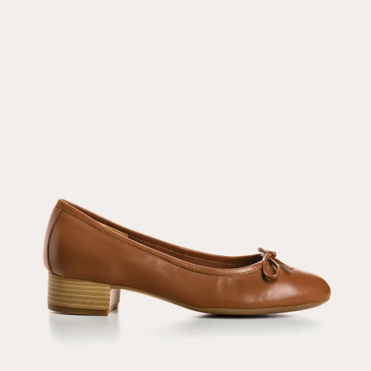 Toute La Collection | Ballerines & Babies | Reqins BALLERINES ALMA CUIR CAMEL