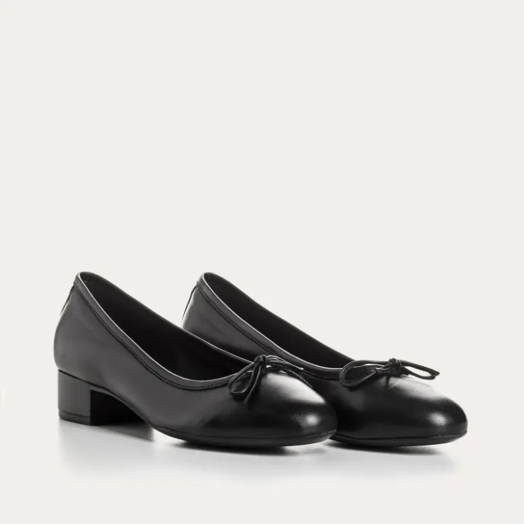 Toute La Collection | Ballerines & Babies | Reqins BALLERINES ALMA CUIR NOIR