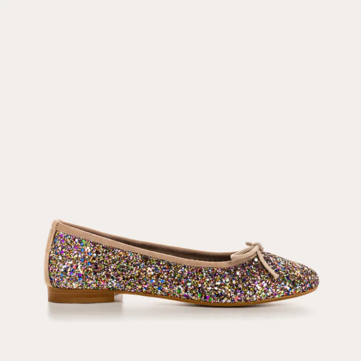 Toute La Collection | Ballerines & Babies | Reqins BALLERINES CARMEN GLITTER CC MULTICOLORE