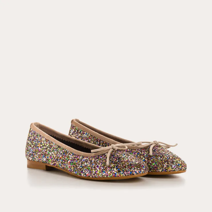 Toute La Collection | Ballerines & Babies | Reqins BALLERINES CARMEN GLITTER CC MULTICOLORE