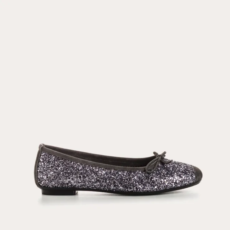 Toute La Collection | Ballerines & Babies | Reqins BALLERINES HARMONY GLITTER GRIS