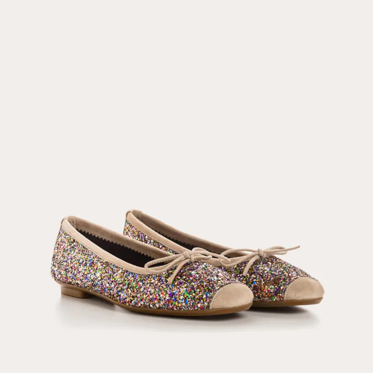 Toute La Collection | Les Iconiques | Reqins BALLERINES HARMONY GLITTER CC MULTICOLORE