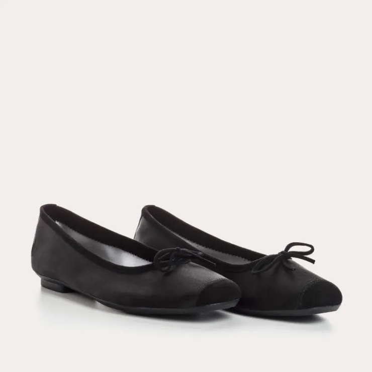 Toute La Collection | Ballerines & Babies | Reqins BALLERINES HARMONY SILK NOIR