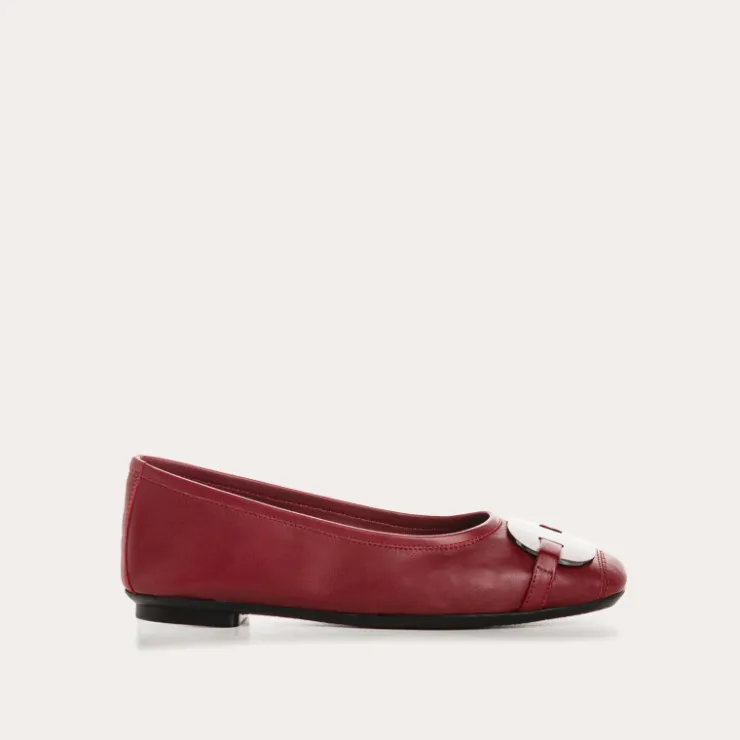 Toute La Collection | Ballerines & Babies | Reqins BALLERINES HERMES CUIR ROUGE