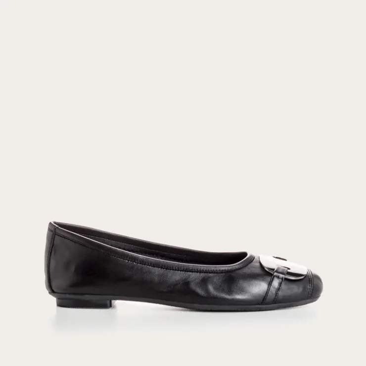 Toute La Collection | Ballerines & Babies | Reqins BALLERINES HERMES CUIR NOIR