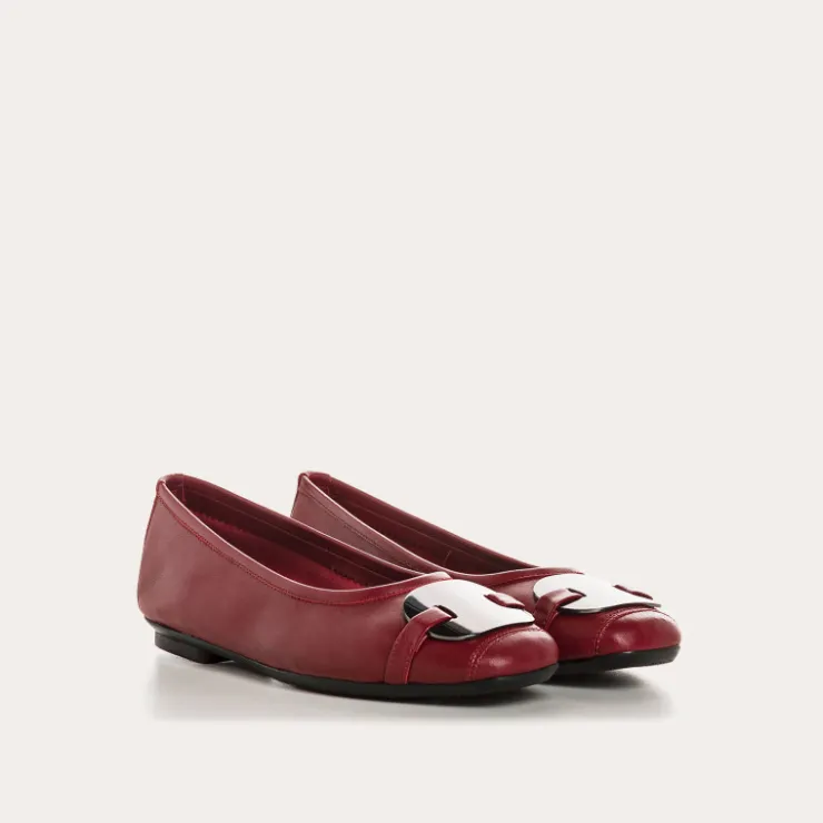 Toute La Collection | Ballerines & Babies | Reqins BALLERINES HERMES CUIR ROUGE