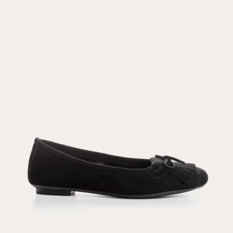 Toute La Collection | Ballerines & Babies | Reqins BALLERINES HINDI CUIR VELOURS NOIR