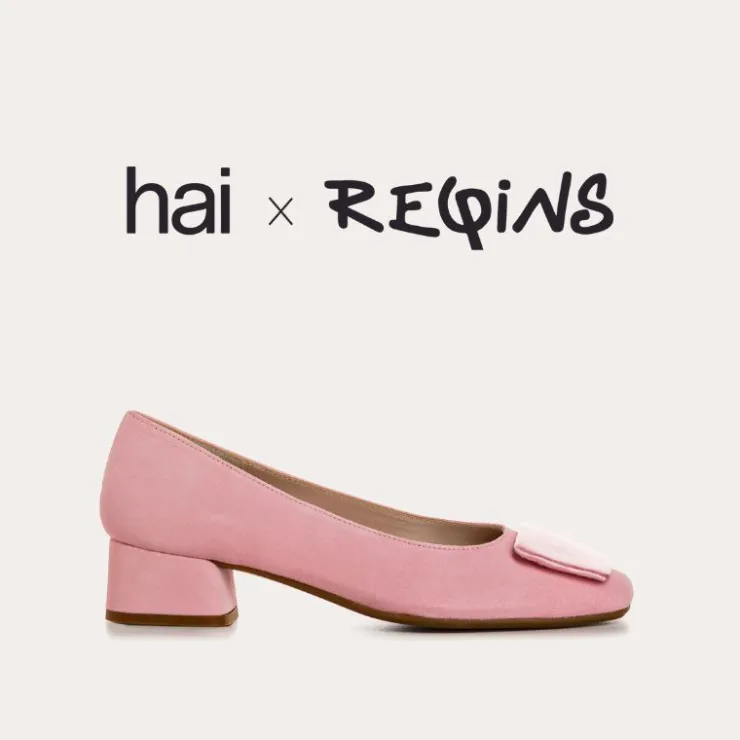 Toute La Collection | Ballerines & Babies | Reqins BALLERINES KEFIR CUIR VELOURS/SILK ROSE