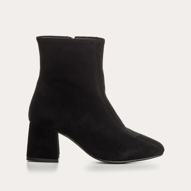 Toute La Collection | Boots & Bottines | Reqins BOOTS AGATHA CUIR VELOURS NOIR