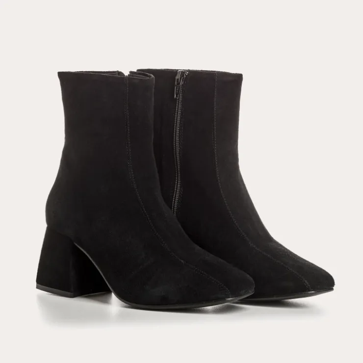 Toute La Collection | Boots & Bottines | Reqins BOOTS AGATHA CUIR VELOURS NOIR