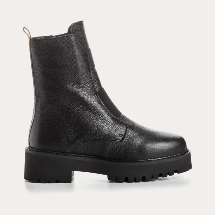 Toute La Collection | Boots & Bottines | Reqins BOOTS DAFNE CUIR GRAINE NOIR