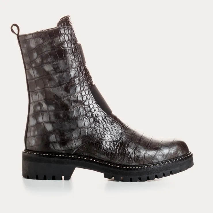 Toute La Collection | Boots & Bottines | Reqins BOOTS DUSKY ALLIGATOR GRIS