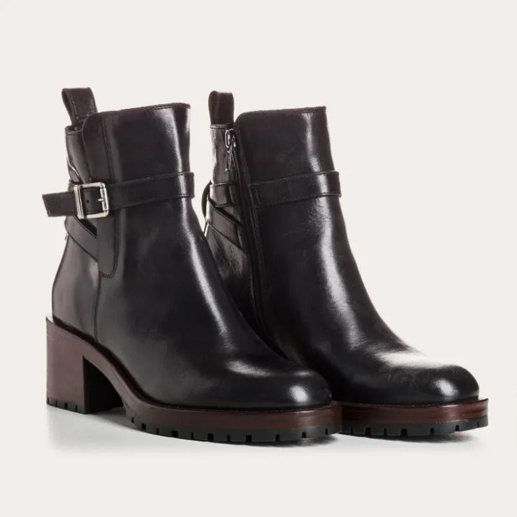 Boots & Bottines | Toute La Collection | Reqins BOOTS ENEA CUIR NOIR