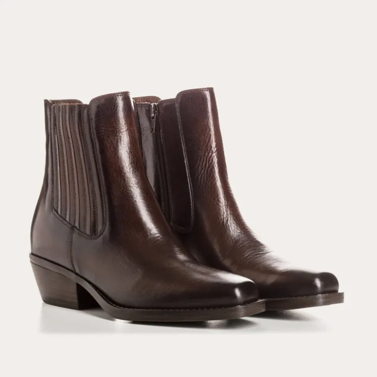 Boots & Bottines | Toute La Collection | Reqins BOOTS EUXANE CUIR MARRON