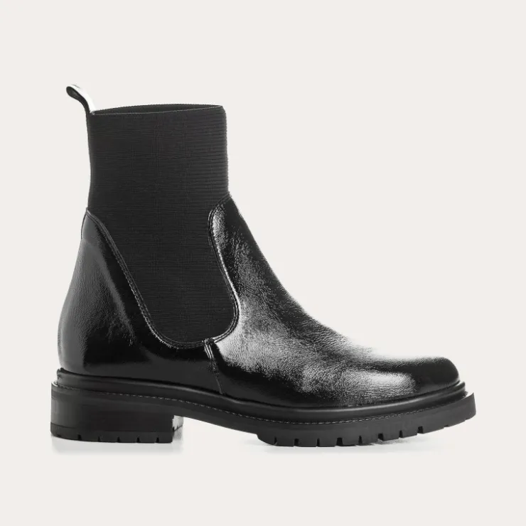 Toute La Collection | Boots & Bottines | Reqins BOOTS EVALINA CUIR VERNIS NOIR