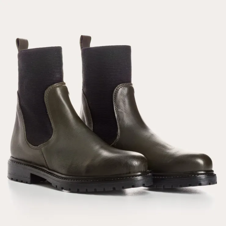 Toute La Collection | Boots & Bottines | Reqins BOOTS EVELYN CUIR VERT