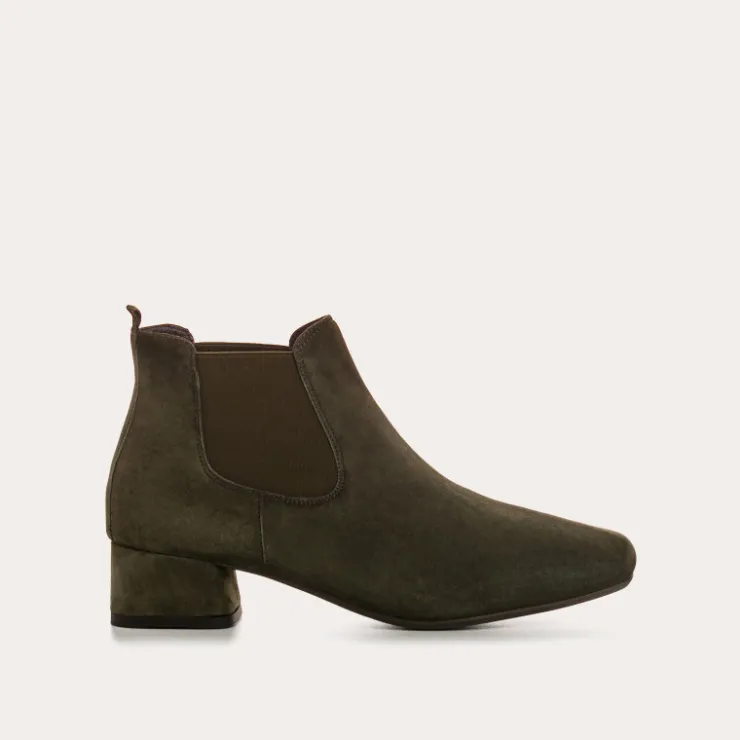 Toute La Collection | Boots & Bottines | Reqins BOOTS KEEGAN CUIR VELOURS VERT