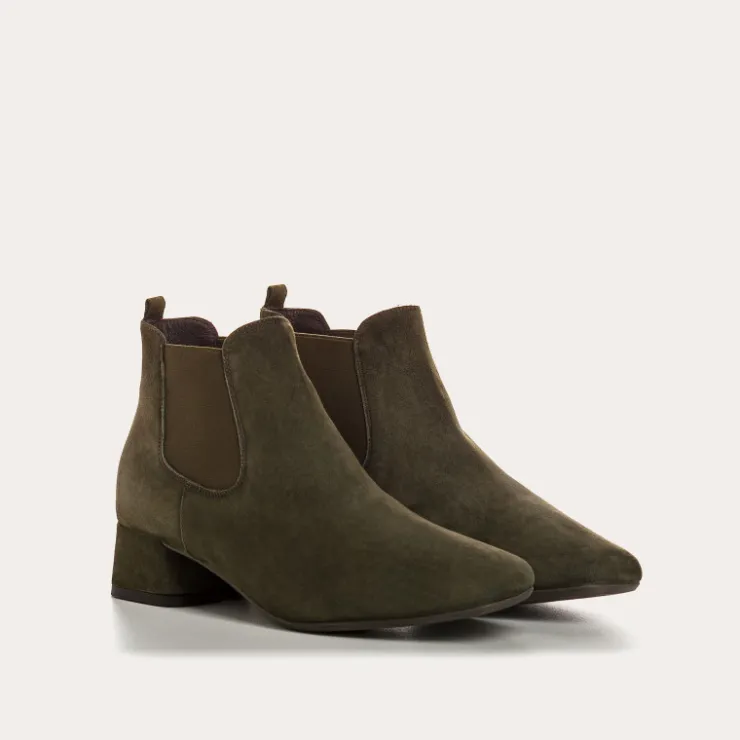 Toute La Collection | Boots & Bottines | Reqins BOOTS KEEGAN CUIR VELOURS VERT