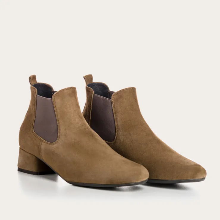 Toute La Collection | Boots & Bottines | Reqins BOOTS KEEGAN CUIR VELOURS VERT