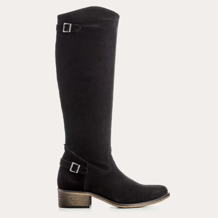 Toute La Collection | Bottes | Reqins BOTTES DIVINO CUIR VELOURS NOIR