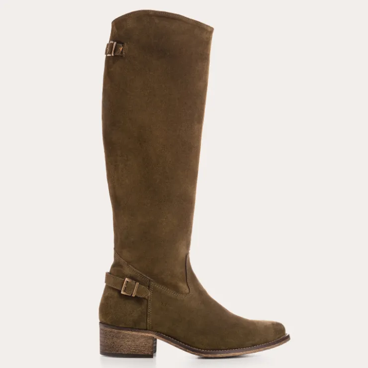 Toute La Collection | Bottes | Reqins BOTTES DIVINO CUIR VELOURS KAKI