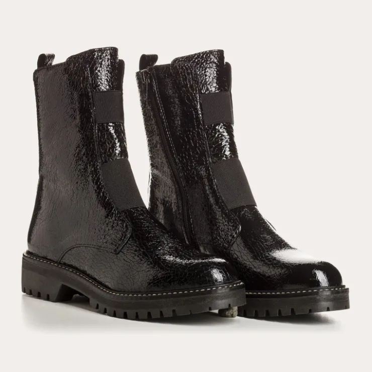 Toute La Collection | Boots & Bottines | Reqins BOTTINES DUSKY VERNIS GRAINE NOIR