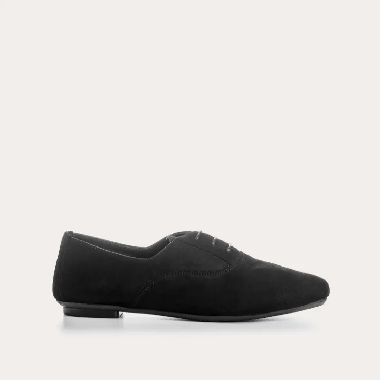 Toute La Collection | Derbies | Reqins DERBIES HYDRA CUIR VELOURS CC NOIR