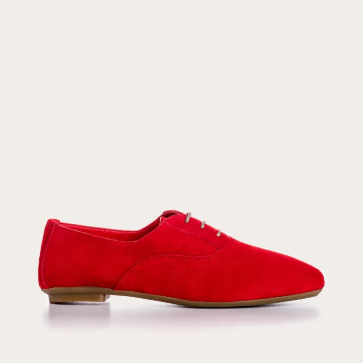 Toute La Collection | Derbies | Reqins DERBIES HYDRA CUIR VELOURS CC ROUGE