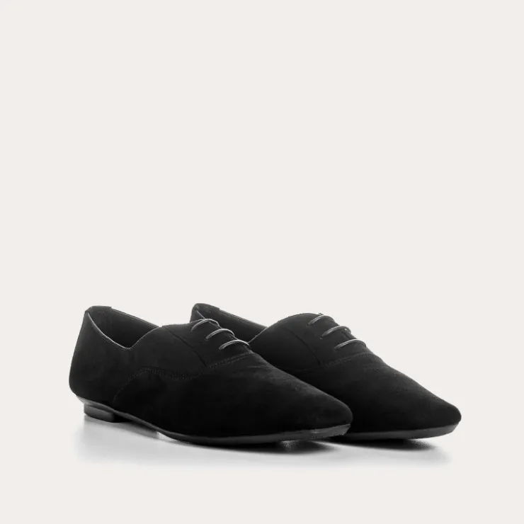 Toute La Collection | Derbies | Reqins DERBIES HYDRA CUIR VELOURS CC NOIR