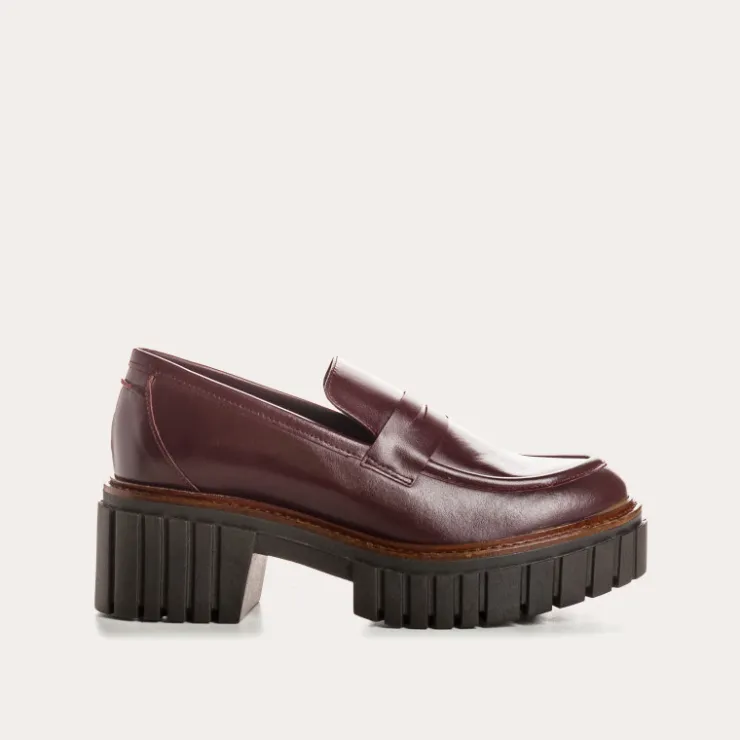 Toute La Collection | Mocassins | Reqins MOCASSINS BELINA CUIR ROUGE