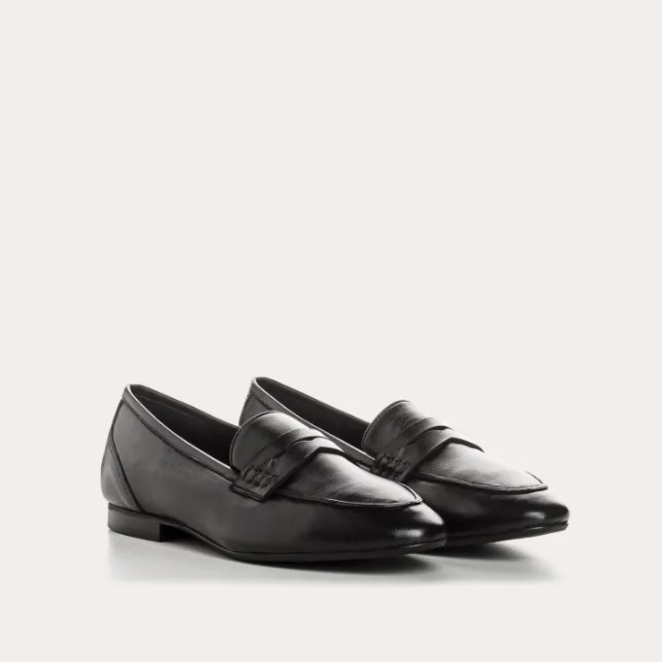 Toute La Collection | Mocassins | Reqins MOCASSINS FAUSTINE CUIR NOIR