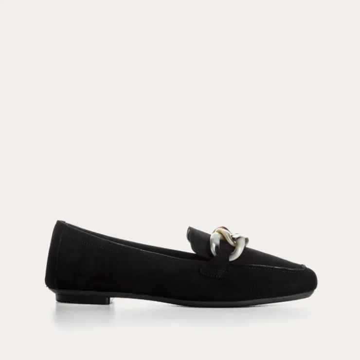 Toute La Collection | Mocassins | Reqins MOCASSINS HANISSA CUIR VELOURS NOIR