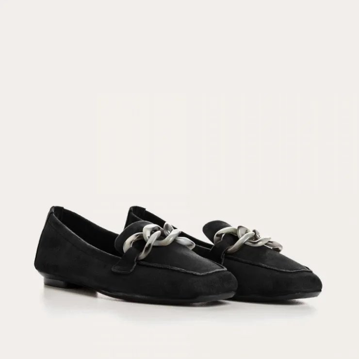 Toute La Collection | Mocassins | Reqins MOCASSINS HANISSA CUIR VELOURS NOIR