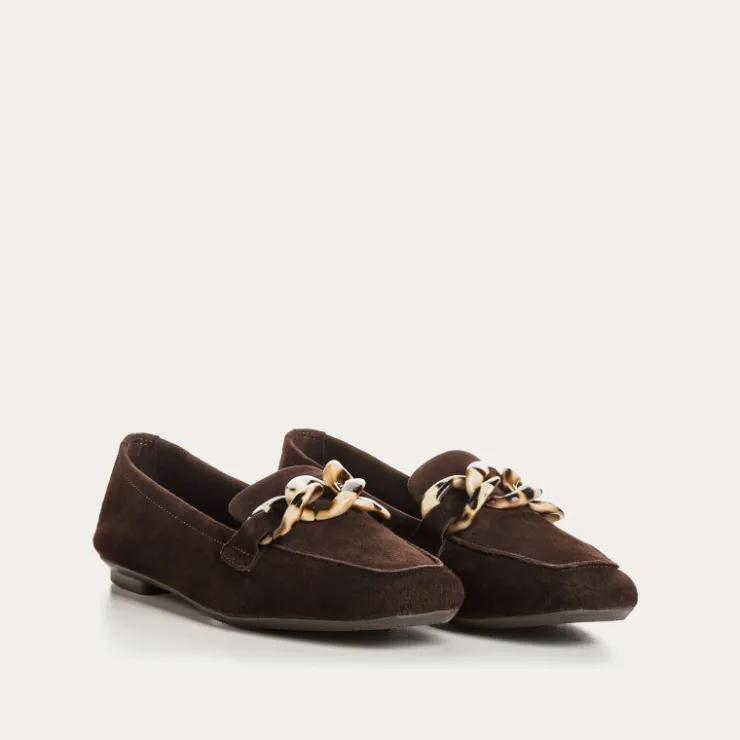 Toute La Collection | Mocassins | Reqins MOCASSINS HANISSA CUIR VELOURS MARRON