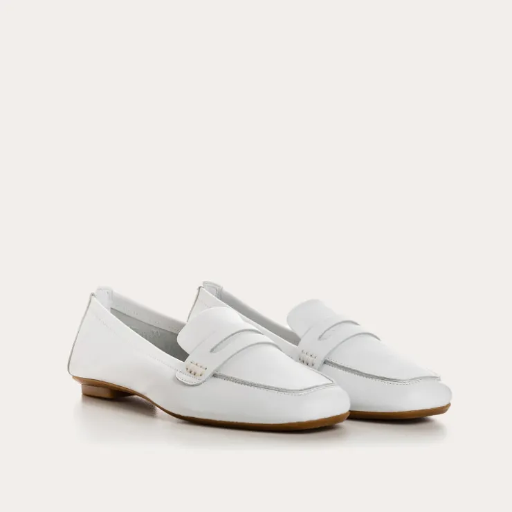 Toute La Collection | Mocassins | Reqins MOCASSINS HEMA CUIR CC BLANC