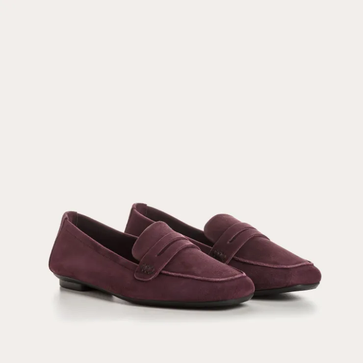 Toute La Collection | Mocassins | Reqins MOCASSINS HEMA CUIR VELOURS ROUGE