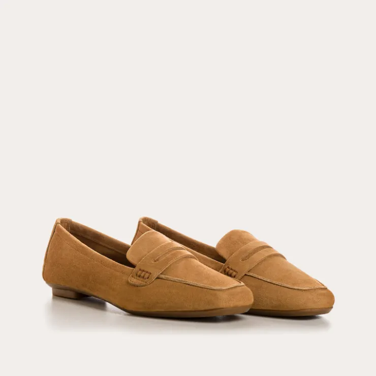 Toute La Collection | Mocassins | Reqins MOCASSINS HEMA CUIR VELOURS CC CAMEL