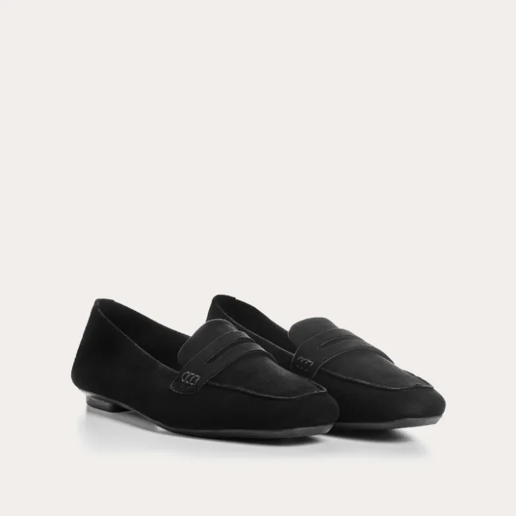 Toute La Collection | Mocassins | Reqins MOCASSINS HEMA CUIR VELOURS CC NOIR