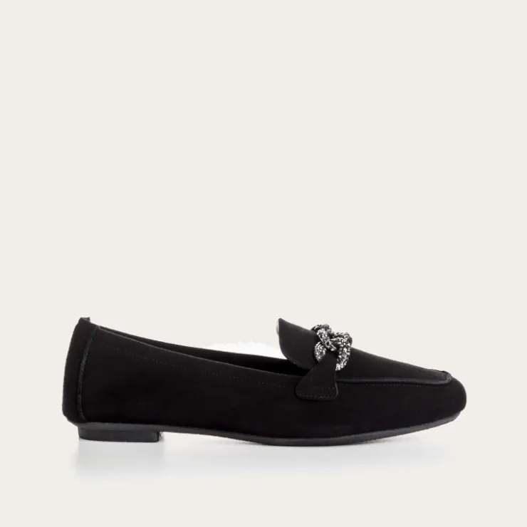 Toute La Collection | Mocassins | Reqins MOCASSINS HOLDING CUIR VELOURS NOIR