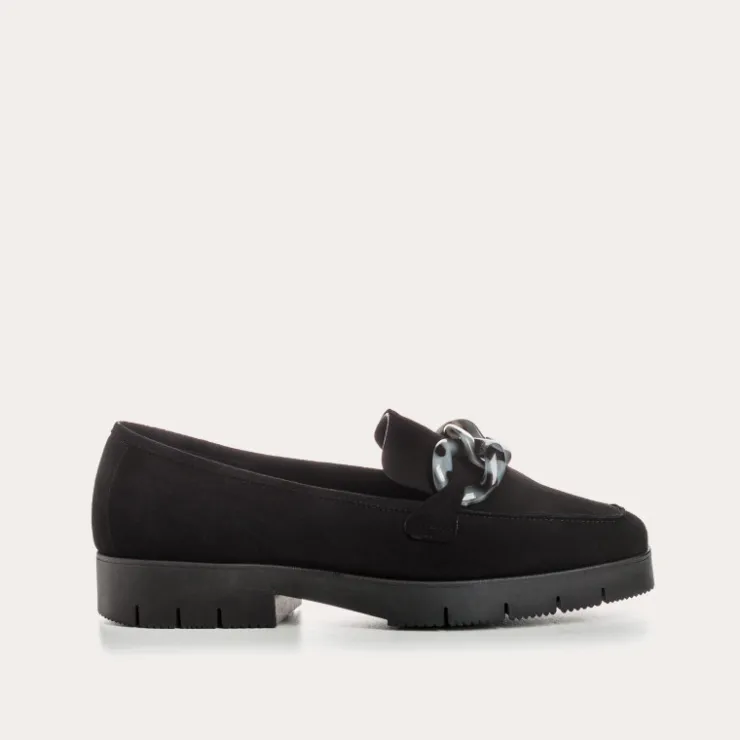 Toute La Collection | Mocassins | Reqins MOCASSINS MADISON CUIR VELOURS NOIR