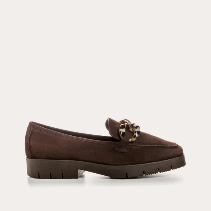 Toute La Collection | Mocassins | Reqins MOCASSINS MADISON CUIR VELOURS MARRON