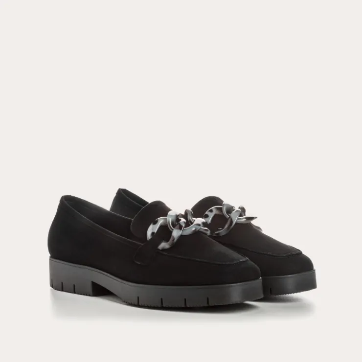 Toute La Collection | Mocassins | Reqins MOCASSINS MADISON CUIR VELOURS NOIR