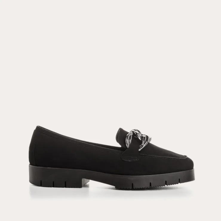 Toute La Collection | Mocassins | Reqins MOCASSINS MASHI CUIR VELOURS NOIR