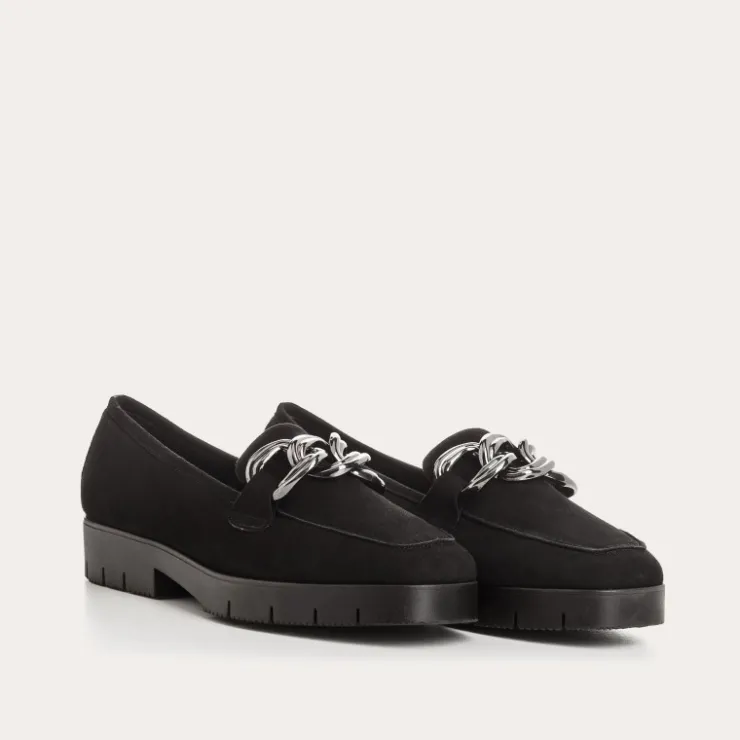 Toute La Collection | Mocassins | Reqins MOCASSINS MASHI CUIR VELOURS NOIR