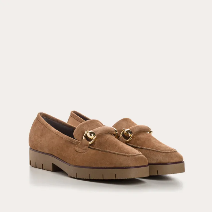 Toute La Collection | Mocassins | Reqins MOCASSINS MUSE CUIR VELOURS CAMEL