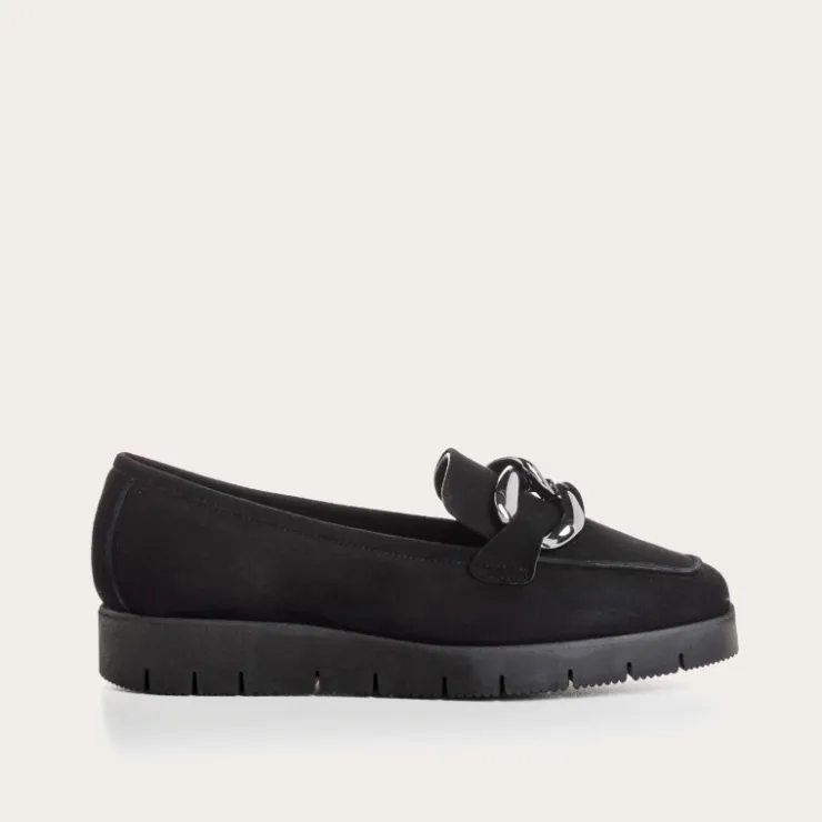 Toute La Collection | Mocassins | Reqins MOCASSINS NASTER CUIR VELOURS NOIR