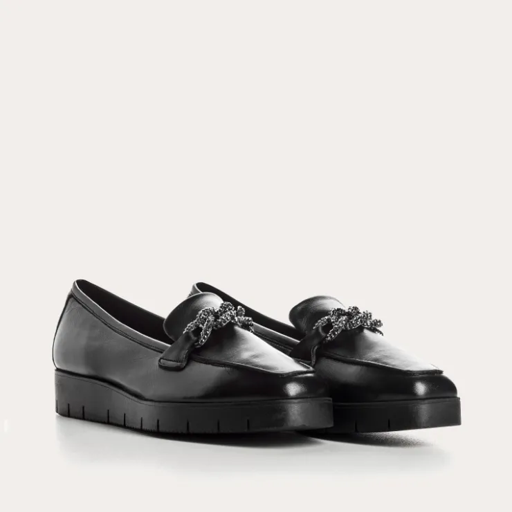 Toute La Collection | Mocassins | Reqins MOCASSINS NORA CUIR NOIR