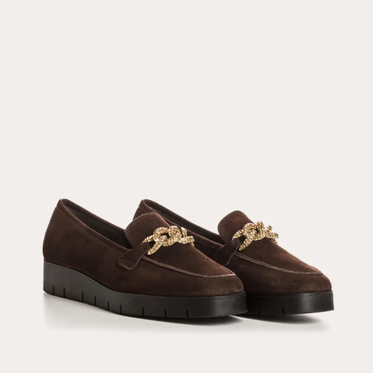 Toute La Collection | Mocassins | Reqins MOCASSINS NORA CUIR VELOURS MARRON