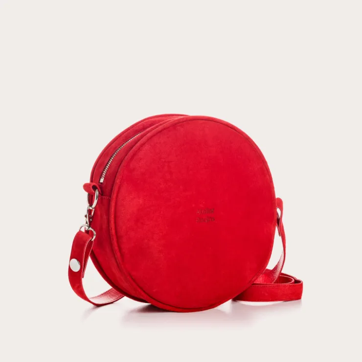 Sacs À Bandoulière | Reqins SAC CALIOPE CUIR VELOURS ROUGE